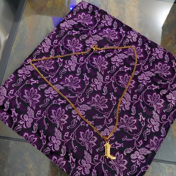 18K Gold Plated Boot Heel With a Miami Cuban Link Chain - Picture 14 of 14